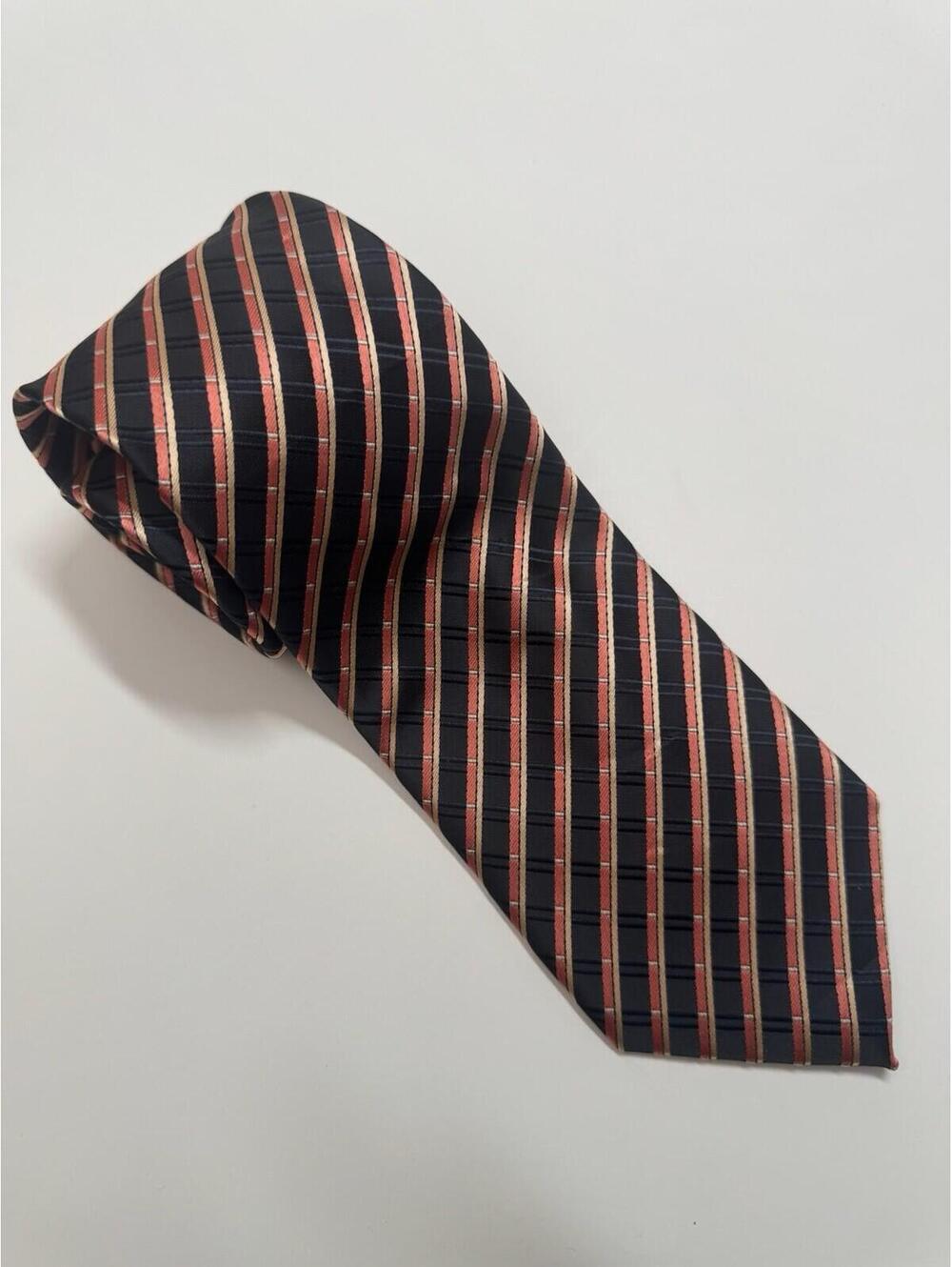 Alexander Julian‎ Colours Tie With Orange Stripes